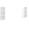 Image de Meubles TV 2 pcs Blanc 107x35x37 cm Aggloméré