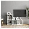 Image de Meubles TV 2 pcs, Armoires de Télévision avec Rangement, Meubles Télé de Salon Salle de Séjour Intérieur, Blanc Bois d'Ingénierie