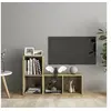Image de Meubles TV 2 pcs, Armoires de Télévision avec Rangement, Meubles Télé de Salon Salle de Séjour, Chêne Sonoma Bois d'Ingénierie