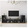Image de Tv-meubelen 4 st 72x35x36,5 cm bewerkt hout hoogglans grijs3079978