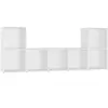 Image de Ensemble de meubles TV 3 pcs Blanc Aggloméré