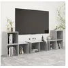 Image de Ensemble de meubles TV 6 pcs Gris béton Bois d ingénierie