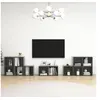 Image de Ensemble de meubles TV 8 pcs Gris brillant Bois d ingénierie