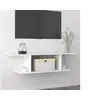 Image de Meuble TV mural Blanc 103x30x26,5 cm