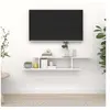 Image de Etagère TV murale Blanc 125x18x23 cm Bois d'ingénierie