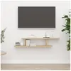 Image de Etagère TV murale Chêne Sonoma 125x18x23 cm Bois d'ingénierie