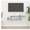 Image de Etagère TV murale Gris béton 125x18x23 cm Bois d'ingénierie