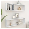 Image de Etagères cube murales 2 pcs blanc 100x15x30cm bois d ingénierie