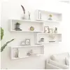 Image de Etagères cube murales 4 pcs Blanc 100x15x30cm bois d ingénierie