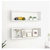 Image de 2x Etagères Cube Murales Etagères Suspendues Etagères Flottantes Salon Chambre Salle de Séjour Intérieur Blanc 80x15x26,5 cm Aggloméré