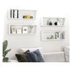 Image de Wandschappen kubus 4 st 80x15x26,5 cm bewerkt hout wit807107