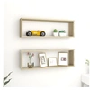 Image de Etagères cube murales 2 pcs chêne sonoma bois d ingénierie
