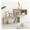 Image de Etagères murales cube 2 pcs Chêne sonoma Bois d'ingénierie