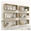 Image de Etagères murales cube 6 pcs Chêne sonoma Bois d'ingénierie
