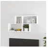 Image de Wandschap 100x18x53 cm bewerkt hout wit807160