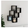 Image de Etagère murale cube Noir 78x15x93 cm Bois d'ingénierie