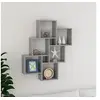 Image de Etagère murale cube Gris béton 78x15x93 cm Bois d'ingénierie