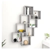 Image de Etagère murale cube Gris béton 90x15x119 cm Bois d'ingénierie