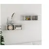 Image de Wandschappen 2 st 75x18x20 cm bewerkt hout betongrijs807191