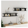 Image de Wandschappen 2 st 105x18x20 cm bewerkt hout zwart807206