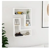 Image de Etagères murales 2 pcs blanc 50x15x50 cm bois d ingénierie
