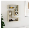 Image de Etagères murales 2pcs chêne sonoma 50x15x50cm bois d ingénierie