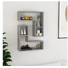 Image de Wandschappen 2 st 50x15x50 cm bewerkt hout betongrijs807218