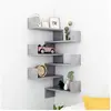 Image de Etagères murales d angle 2 pcs Gris béton Bois d'ingénierie