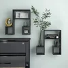 Image de Wandschappen 2 st 50x15x50 cm bewerkt hout grijs807243