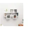 Image de Etagère murale forme d auto Blanc 82x15x51 cm Bois d'ingénierie