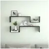 Image de Etagères murales 2 pcs noir 100x15x20 cm bois d ingénierie