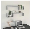 Image de Etagères murales 2 pcs gris béton 100x15x20cm bois d ingénierie