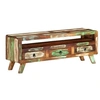 Image de Meuble TV Multicolore 110x30x40 cm Bois massif de récupération337063