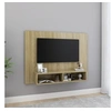 Image de Meuble TV mural Chêne Sonoma 120x23,5x90 cm Bois d'ingénierie