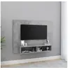 Image de Meuble TV mural Gris béton 120x23,5x90 cm Bois d'ingénierie