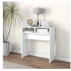 Image de Table console blanc 78x30x80 cm bois d ingénierie