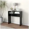 Image de Table console noir 78x30x80 cm bois d ingénierie