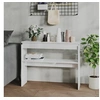 Image de Table console blanc brillant 102x30x80 cm bois d ingénierie