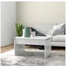 Image de Table basse blanc 68x50x38 cm bois d ingénierie