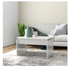 Image de Table basse blanc brillant 68x50x38 cm bois d ingénierie
