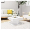 Image de Table basse Blanc 57x57x30 cm Bois d ingénierie