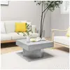 Image de Table basse Gris béton 57x57x30 cm Bois d'ingénierie