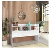 Image de Buffet Blanc brillant 105x30x70 cm Bois d'ingénierie