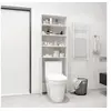 Image de Meuble pour machine à laver blanc brillant 64x24x190 cm