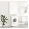 Image de Meuble pour machine à laver Blanc 64x25,5x190 cm