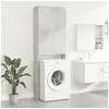 Image de Meuble pour machine à laver Gris béton 64x25,5x190 cm