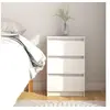 Image de Table de chevet Blanc 40x29,5x64 cm Bois de pin solide