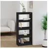 Image de Bibliothèque/Séparateur de pièce Noir 60x30x135,5 cm Pin massif808172