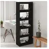 Image de Bibliothèque/Séparateur de pièce Noir 60x30x167,5 cm Pin massif808177