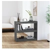 Image de Bibliothèque Séparateur de pièce Gris 80x30x71,5 cm Pin massif